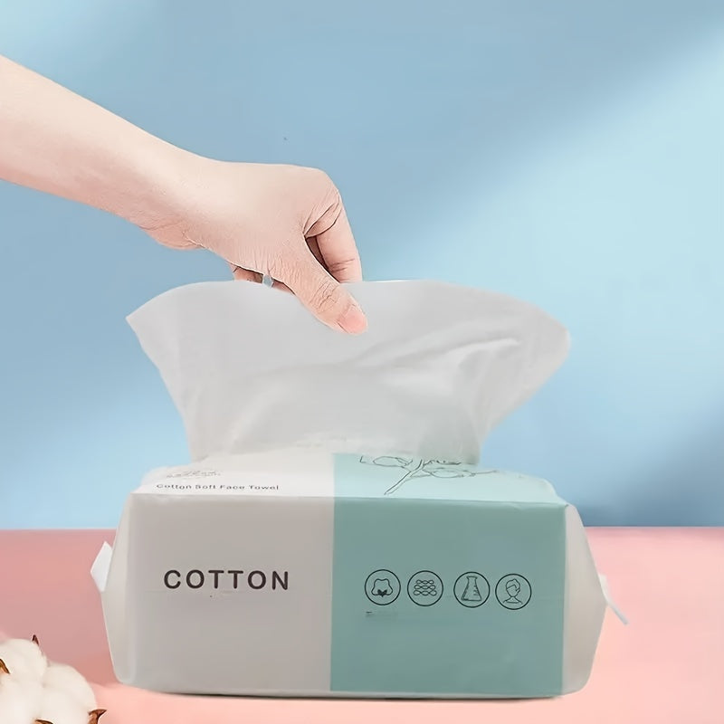 Ultra-Soft Disposable Face Towels - Dual Wet/Dry Use, Thick & Gentle for Makeup Removal, Beauty Salons & Home Cleaning