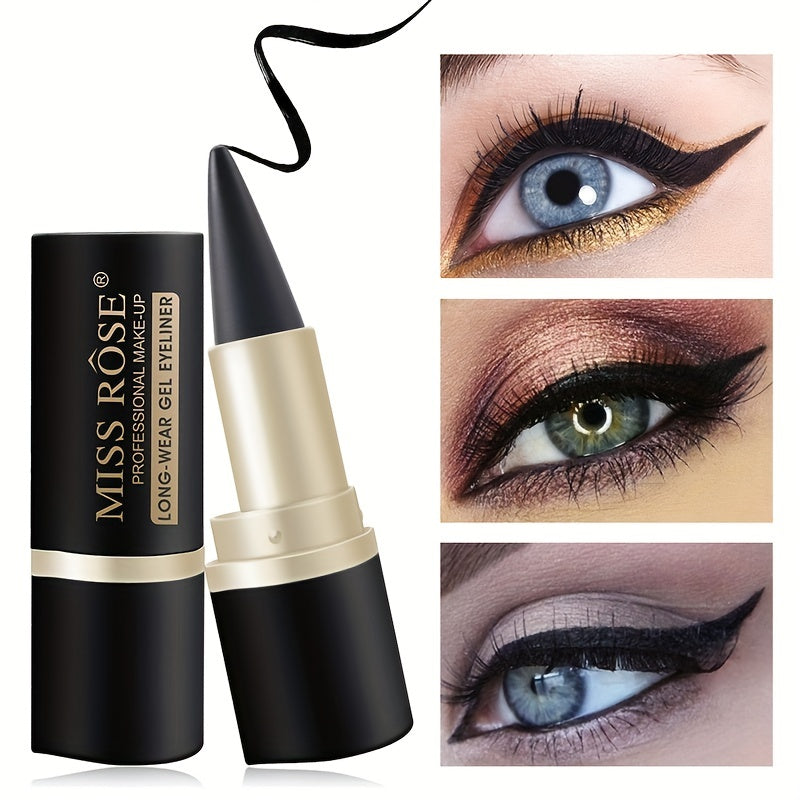 Waterproof Gel Eyeliner Pen - Lustrous Matte Finish, Ultra-Fast Drying, Smudge-Resistant, Intense Color - Perfect for Flawless Day to Night Makeup - Korean Beauty Inspired, Single Head
