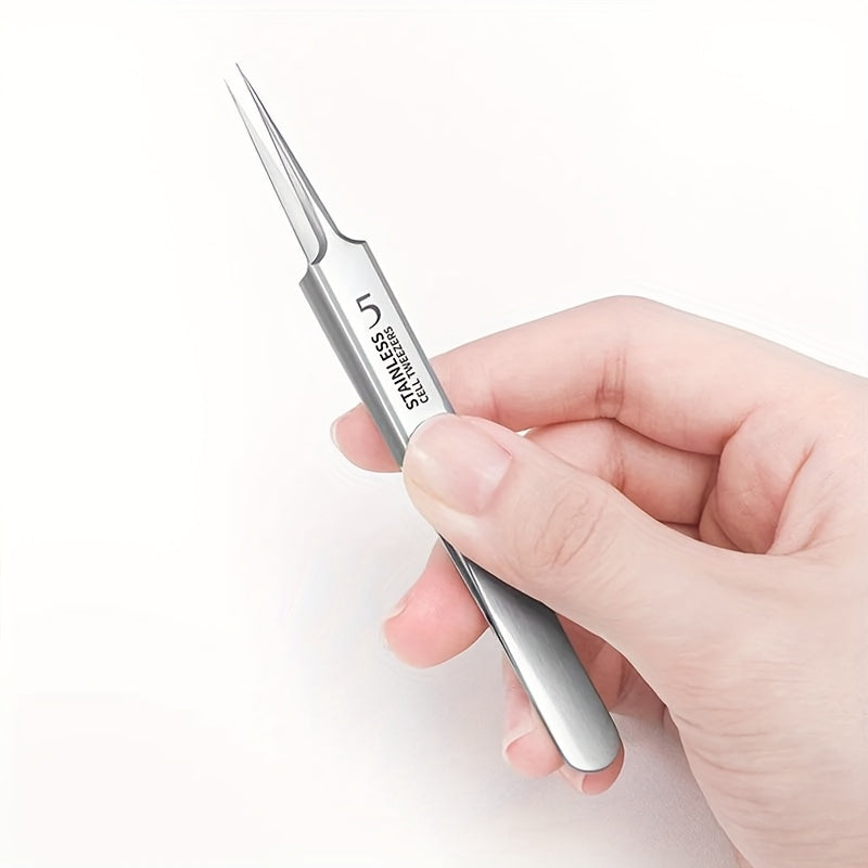 1pc Extra Fine No. 5 Cellular Blackhead Tweezers - Facial Beauty Needle Tools for Skin Care
