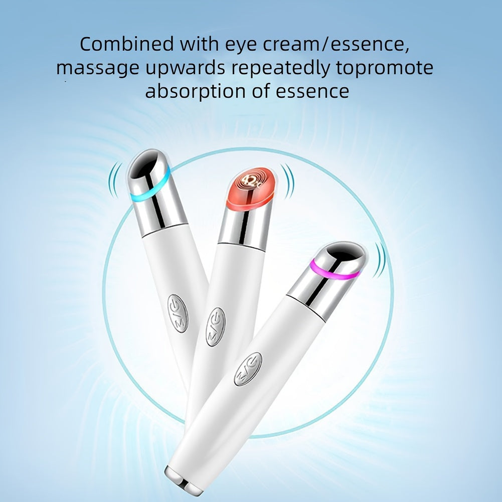 Eye & Face Massage Tool Wand Pen, Eye Wand Heated Warm, Vibration, Firm Tone, Eye Fatigue, Puffy Eyes Dark Circles Eye Bags, Skin Care Tool For Eyes, Beauty Products Absorption
