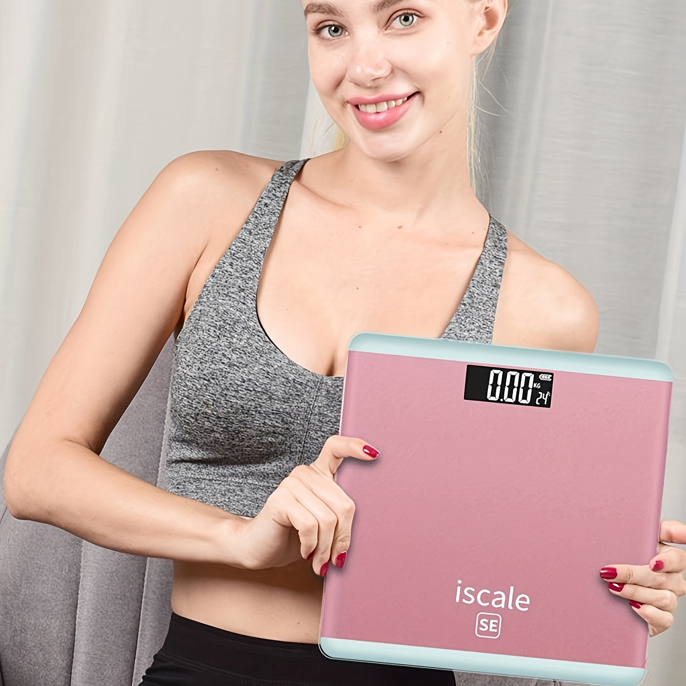 1pc Rose Golden Mini Weight Scale - Accurate Smart Body Weight Scale with Electronic Weighing Function, Household Essential for Health Monitoring - SE Brand