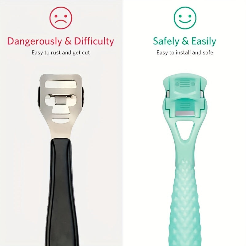 1-Pack Pro Foot Scraper - Removes Dead Skin and Calluses, Exfoliates Rough Heels, Softens Sole, and Trims Thick Cuticles - Personal Care and Beauty Gadget for At-Home Pedicure and Foot Care