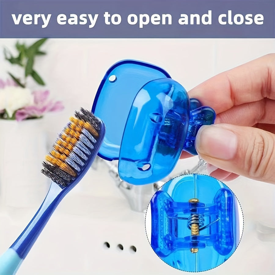 1pc TravelMate Portable Toothbrush Holder with Cap, Formaldehyde-Free, Snap-On Protective Travel Case for Oral Health, Essential Toothbrush Storage Clip for Home and Travel Use