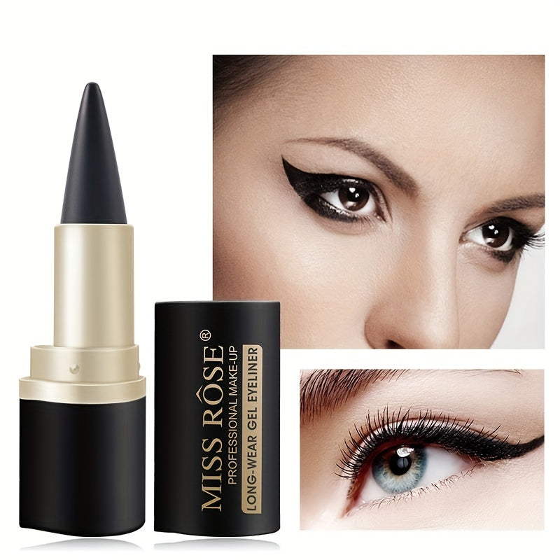 Waterproof Gel Eyeliner Pen - Lustrous Matte Finish, Ultra-Fast Drying, Smudge-Resistant, Intense Color - Perfect for Flawless Day to Night Makeup - Korean Beauty Inspired, Single Head