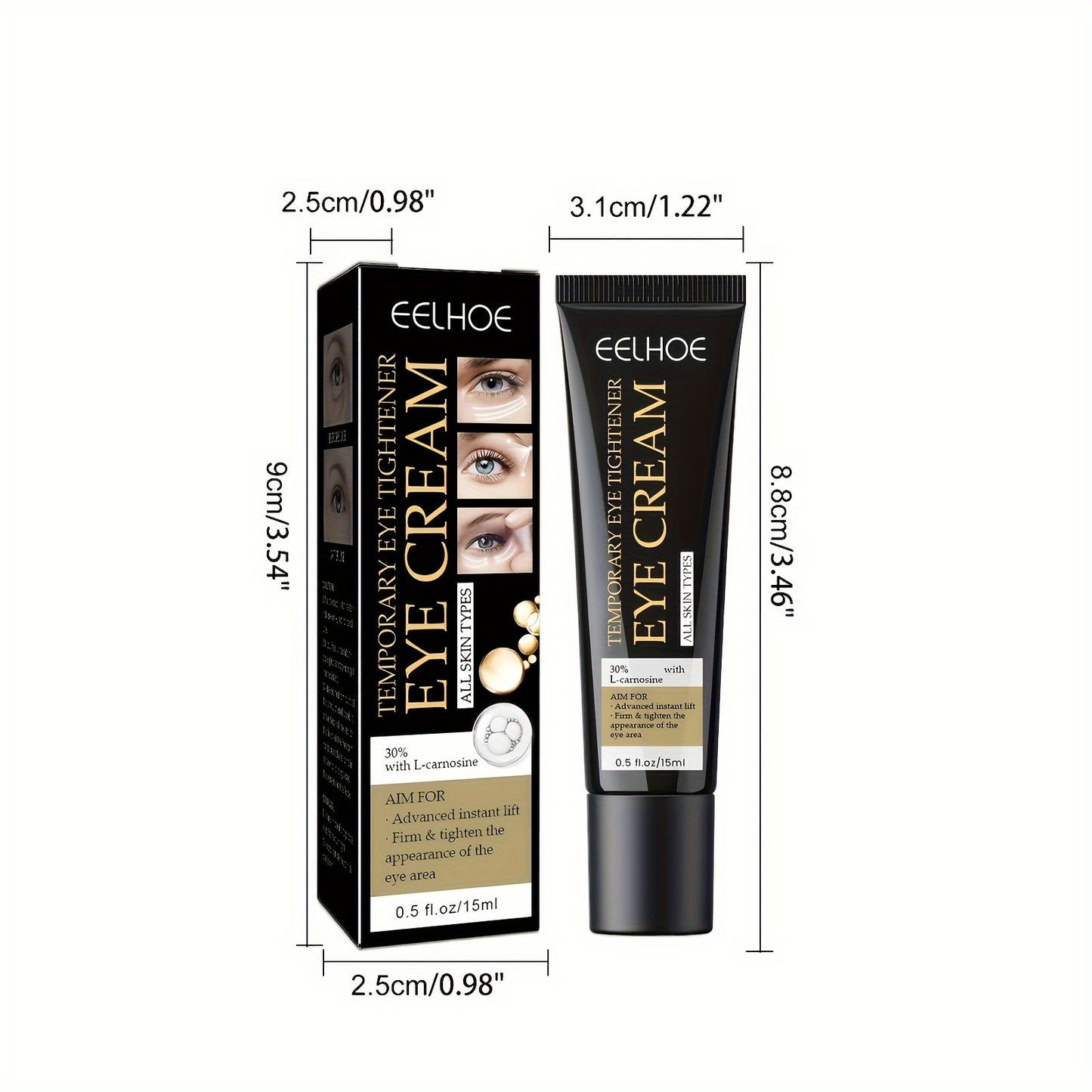 15ml Eye Beauty Cream - Instantly Firms, Tightens, and Moisturizes Under Eye Skin for a Youthful and Radiant Look