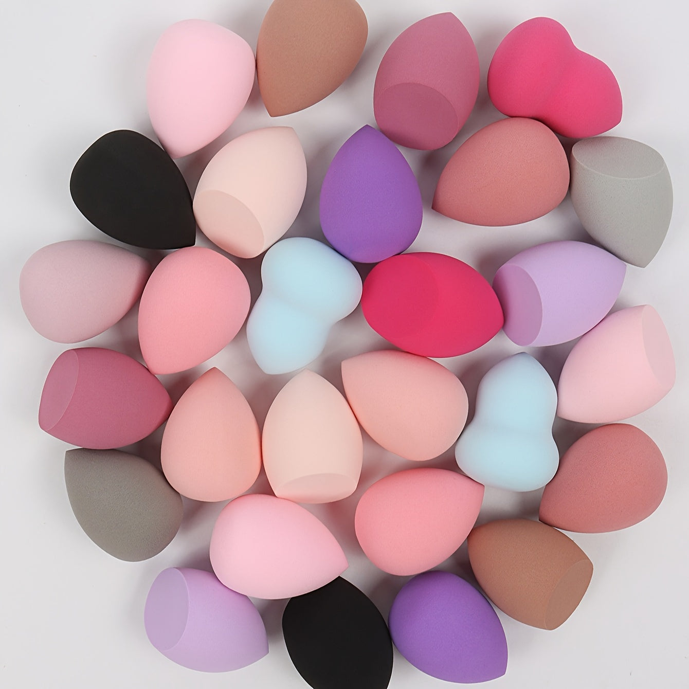 12pcs Medium Makeup Sponges - Flawless Foundation Blending for Liquid, Cream & Powder - Latex-Free, Dual-Use Wet/Dry Application - Fragrance-Free Beauty Tools