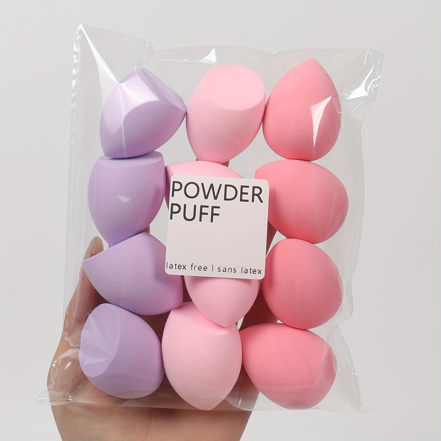12pcs Medium Makeup Sponges - Flawless Foundation Blending for Liquid, Cream & Powder - Latex-Free, Dual-Use Wet/Dry Application - Fragrance-Free Beauty Tools