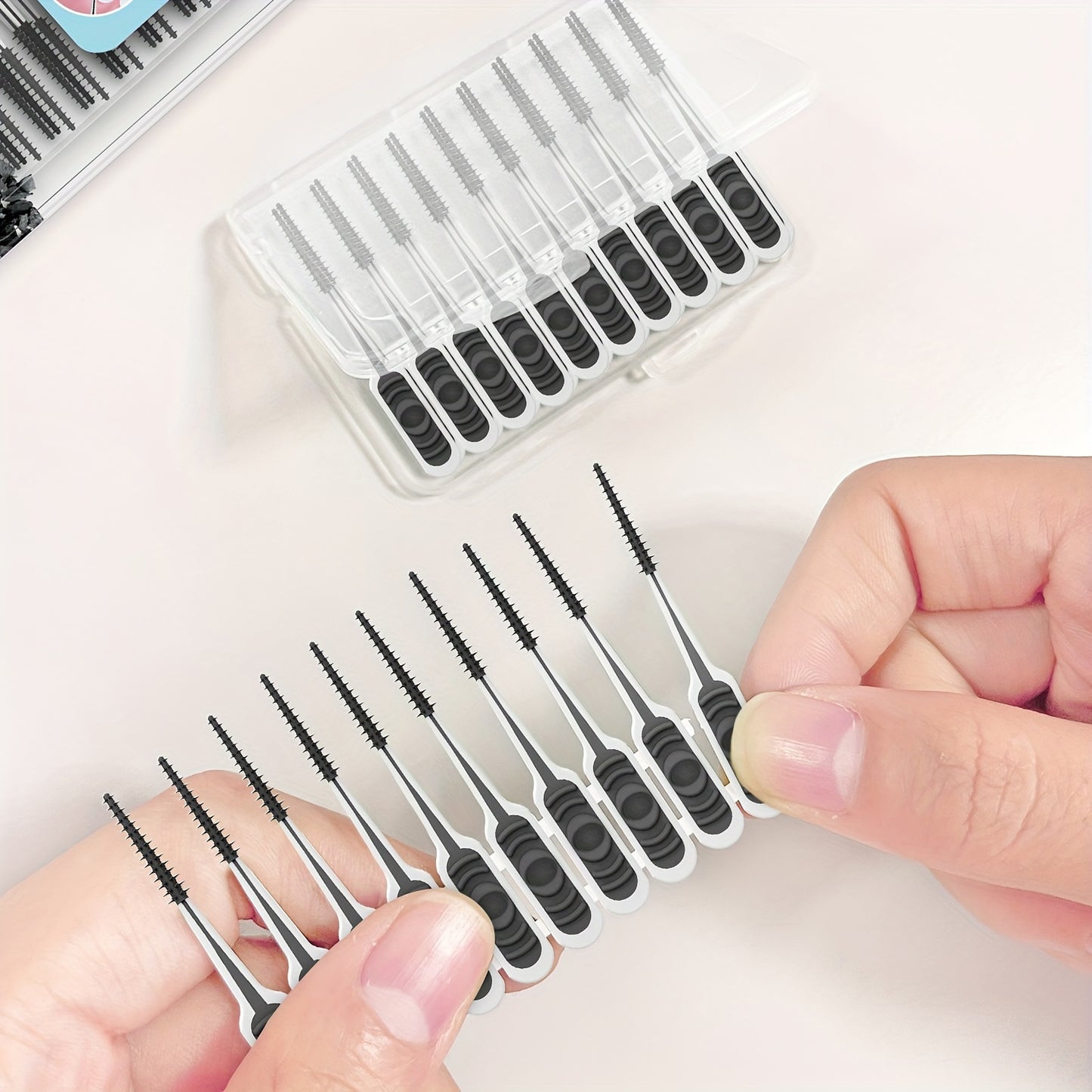 100pcs/Pack Interdental Brush Cleaners, Oral Health Interspace Brush, Stains Removal, Orthodontic Dental Toothbrush Braces Cleaning Toothbrush For Teeth Detail Cleaning travel must have