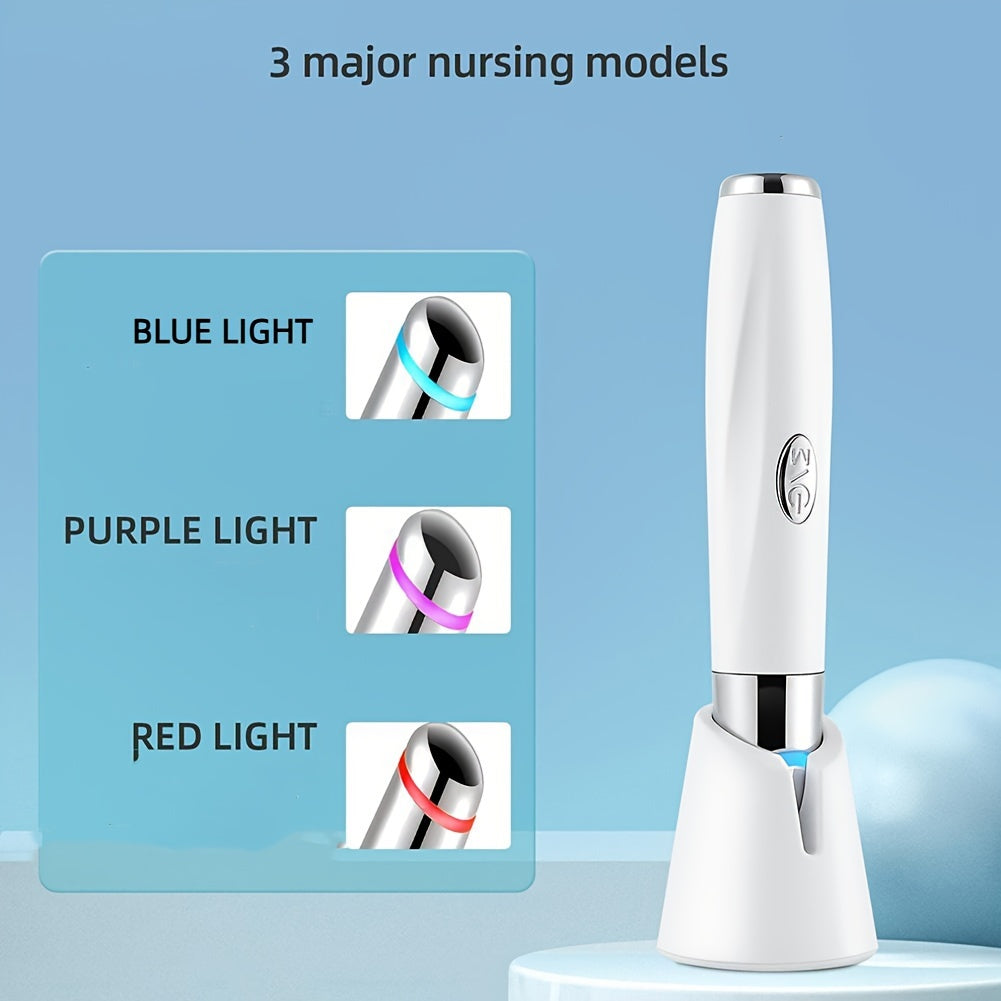 Eye & Face Massage Tool Wand Pen, Eye Wand Heated Warm, Vibration, Firm Tone, Eye Fatigue, Puffy Eyes Dark Circles Eye Bags, Skin Care Tool For Eyes, Beauty Products Absorption