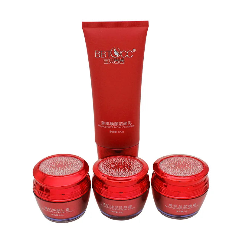HIGH Quality Red Cover Set Moisturizing ABC Cream+Wash