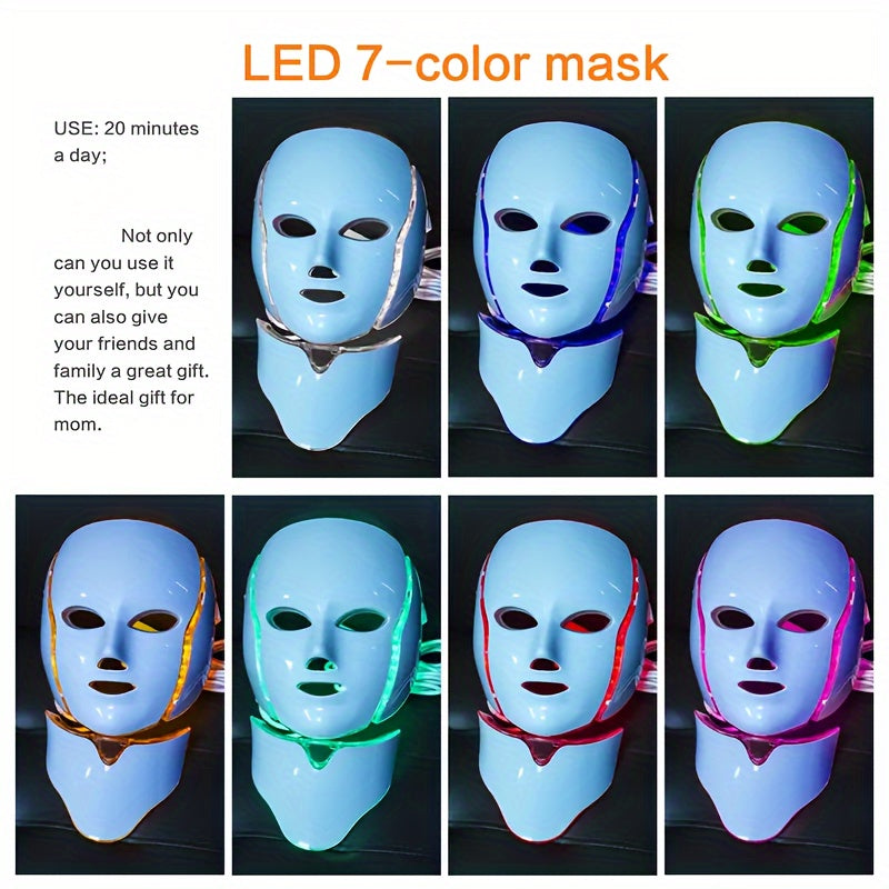 7 Colors LED Facial Mask For Skin Care Beauty Care - Perfect Gift For Women And Friends Valentine's Day Gift