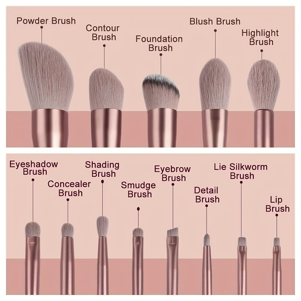 13PCS Soft Fluffy Makeup Brushes Set For Cosmetics Foundation Blush Powder Eyeshadow Kabuki Blending Makeup Brush Beauty Tool