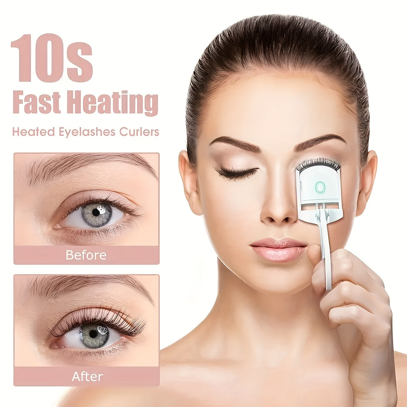 [Long-Lasting Curl] ABS Electric Eyelash Curler | Modern Beauty | Long-Lasting Curl | Home Use | Easy to Use