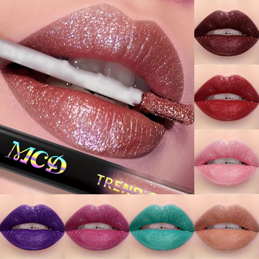 Durable Pearly Glitter Liquid Lip Gloss Multifunction Stack 15 Colors Makeup Shimmer Pigment Eyeshadow Set Waterproof Smokey Beauty Makeup Kit Earth Color Golden Champagne Black Purple Blue Pearl White Mardi Gras For Music Fe