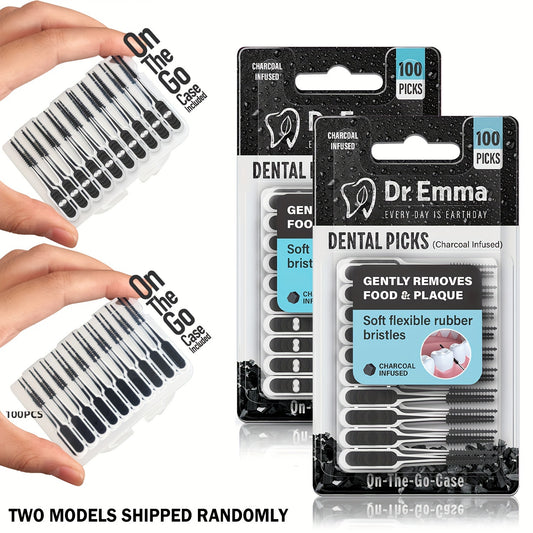 100pcs/Pack Interdental Brush Cleaners, Oral Health Interspace Brush, Stains Removal, Orthodontic Dental Toothbrush Braces Cleaning Toothbrush For Teeth Detail Cleaning travel must have