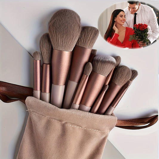 Valentines Day Gift-Professional Makeup Brush Set - Soft Polyester, Hypoallergenic Nylon Bristles for Flawless Beauty, Suitable for All Skin Types, Easy to Use, Great Value for Money, Valentines Day Gift for Women/girlfriend,