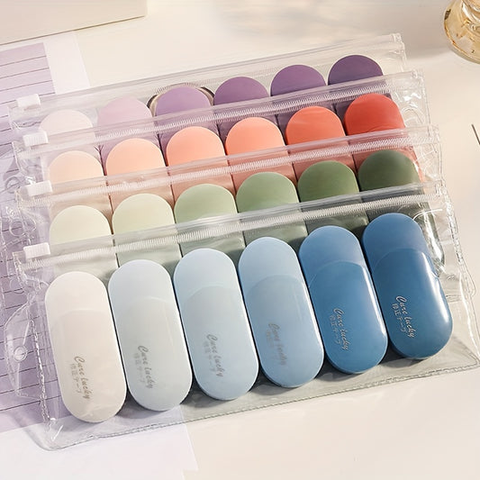 6pcs Correction Tape With Gentle Style High Beauty Girl Correction Tape With Silent And Simple Cute Internet Red Fairy Gas Correction Tape