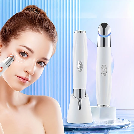 Eye & Face Massage Tool Wand Pen, Eye Wand Heated Warm, Vibration, Firm Tone, Eye Fatigue, Puffy Eyes Dark Circles Eye Bags, Skin Care Tool For Eyes, Beauty Products Absorption