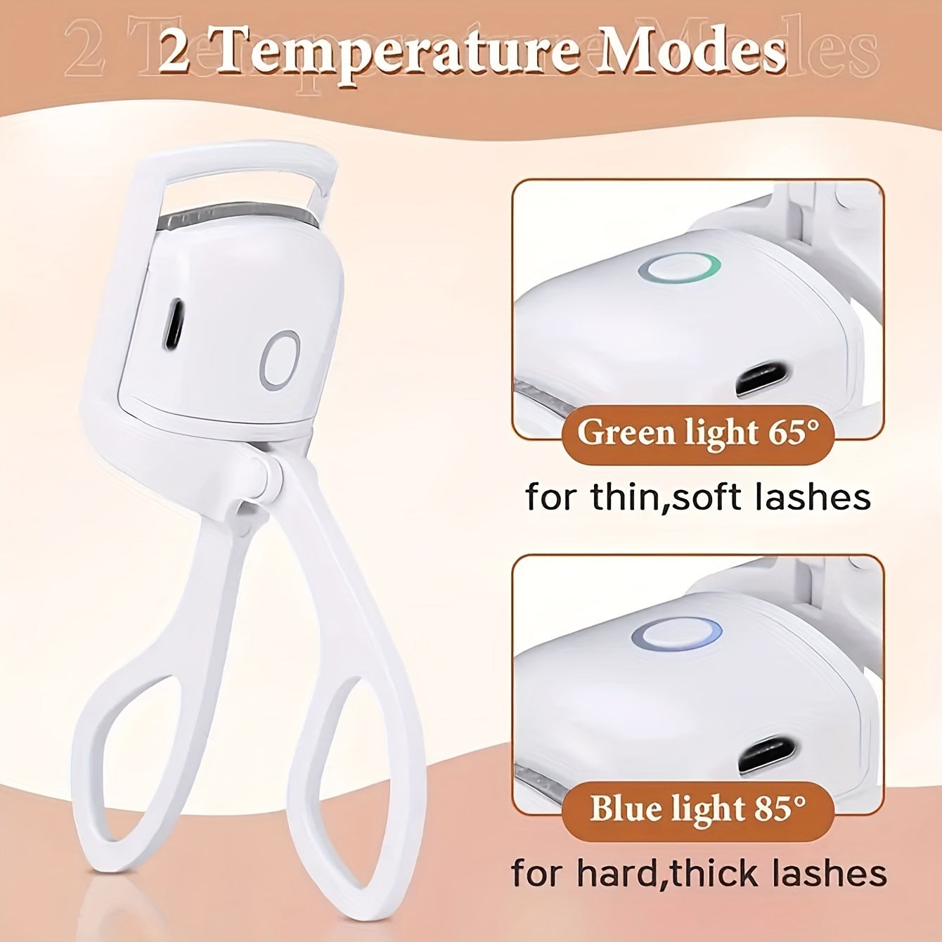 [Long-Lasting Curl] ABS Electric Eyelash Curler | Modern Beauty | Long-Lasting Curl | Home Use | Easy to Use